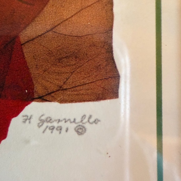 Vintage 1991 Pair of Framed Fashion Prints & frames - bow not included! - Picture 6 of 6